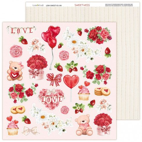 sweetness main kit set of scrapbooking papers 30x30cm lemoncraft 4