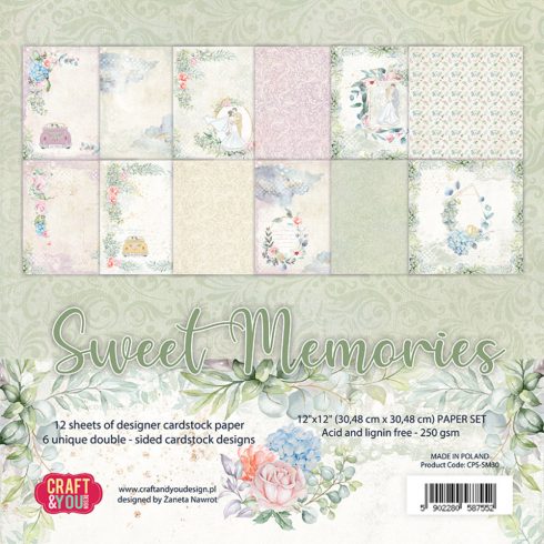 Craft & You Design – Sweet Memories paperilajitelma 30,5 x 30,5 cm