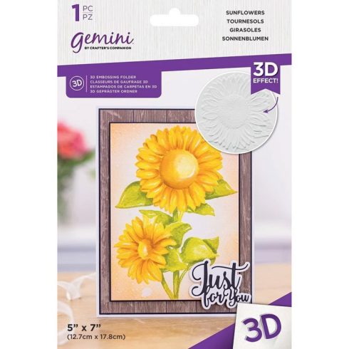 Kohokuviointikansio Gemini 3D Embossing Folder AURINGONKUKAT