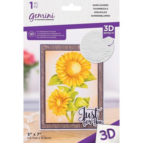 Kohokuviointikansio Gemini 3D Embossing Folder AURINGONKUKAT