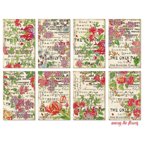 Decorer – Among the Flowers korttikuvat 7 x 10,8 cm (24 kpl)