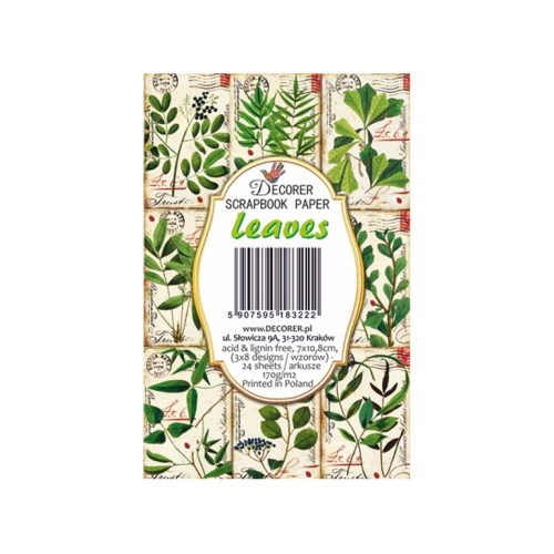 Decorer – Leaves korttikuvat 7 x 10,8 cm (24 kpl) - Image 2