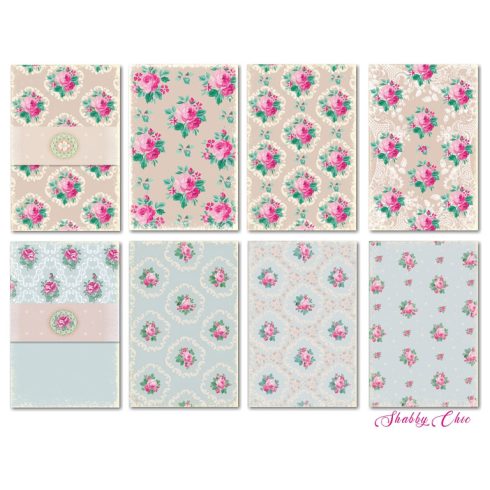 Decorer – Shabby Chic korttikuvat 7 x 10,8 cm (24 kpl)