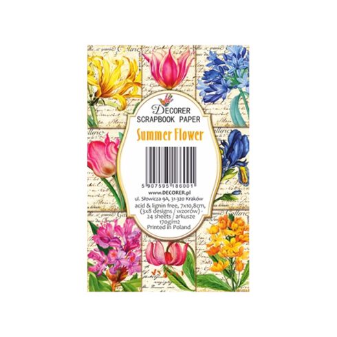Decorer – Summer Flower korttikuvat 7 x 10,8 cm