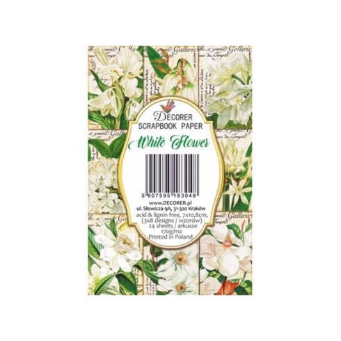 Decorer – White Flower korttikuvat 7 x 10,8 cm