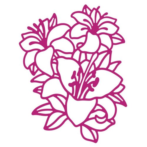 Gemini Large Outline Floral Die stanssi – LILIES - Image 3