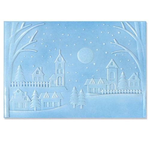 Sizzix 3D kohokuviointikansio Textured Impressions – WINTER VILLAGE (A6) - Image 4