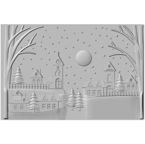 Sizzix 3D kohokuviointikansio Textured Impressions – WINTER VILLAGE (A6) - Image 3