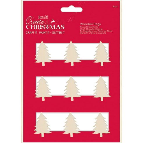 Docrafts Wooden Pegs Christamas Tree Silhouette – Minipyykkipojat