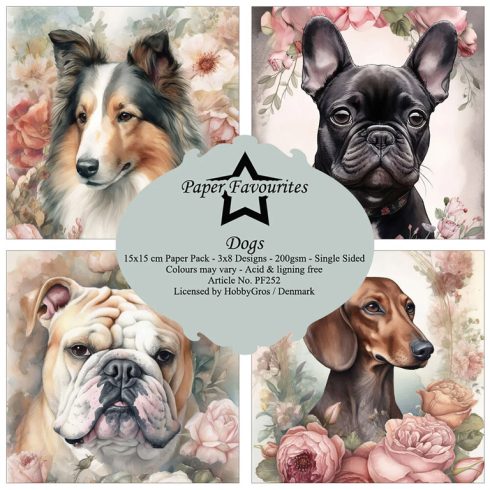 Paper Favourites – Dogs paperilajitelma 15 x 15 cm 2