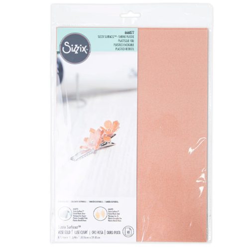 Sizzix Metallic Shrink Plastic – ROSE GOLD kutistekalvo (8kpl)
