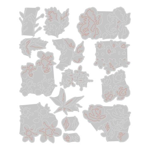 Sizzix Tim Holtz Thinlits stanssi – BRUSHSTROKE FLOWERS MINI2