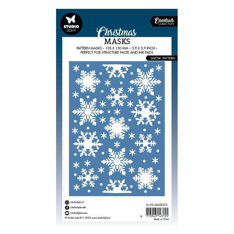 Studio Light Christmas Masks sapluuna – SNOW PATTERN - Image 3