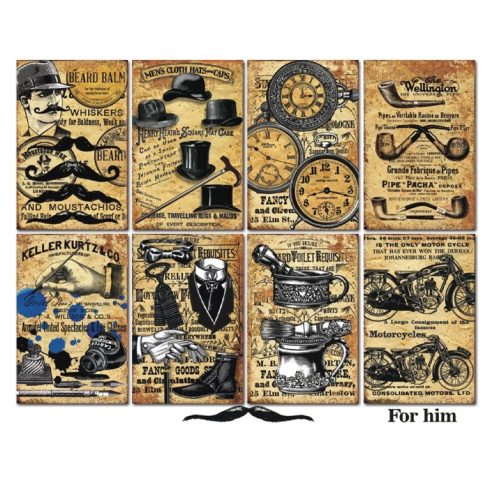 Decorer – For him korttikuvat 7 x 10,8 cm (24 kpl)