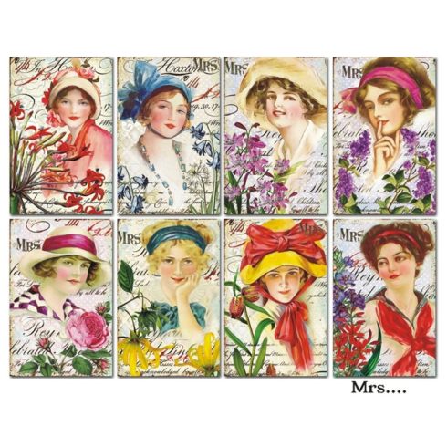 Decorer – Mrs.... korttikuvat 7 x 10,8 cm (24 kpl)