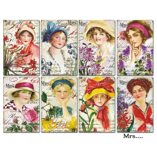 Decorer – Mrs.... korttikuvat 7 x 10,8 cm (24 kpl)