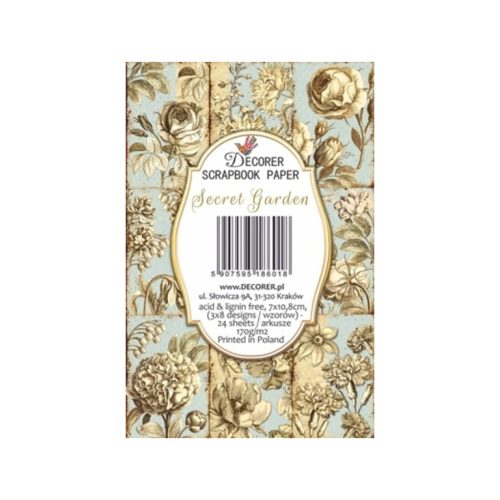Decorer – Secret Garden korttikuvat 7 x 10,8 cm (24 kpl) - Image 2