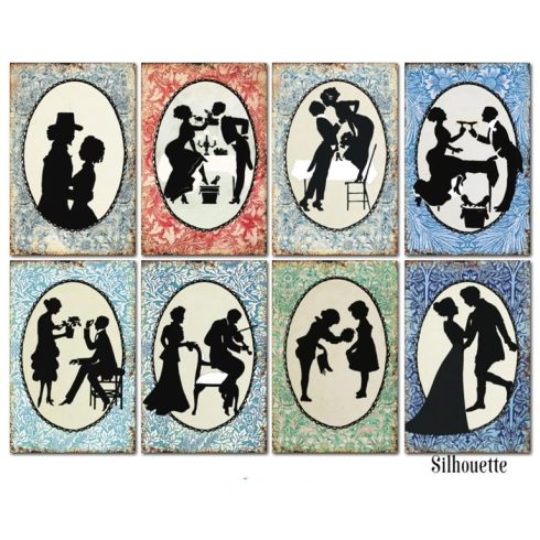 Decorer – Silhouette korttikuvat 7 x 10,8 cm (24 kpl)