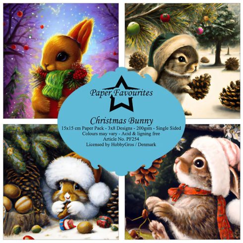 Paper Favourites – Christmas Bunny paperilajitelma 15 x 15 cm1