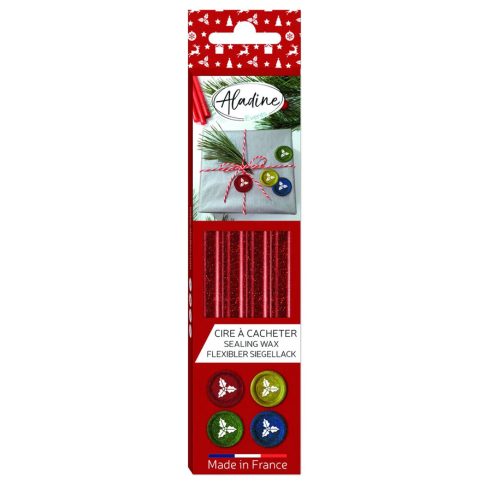 Aladine Sealing Wax sinettivaha – GLITTER RED