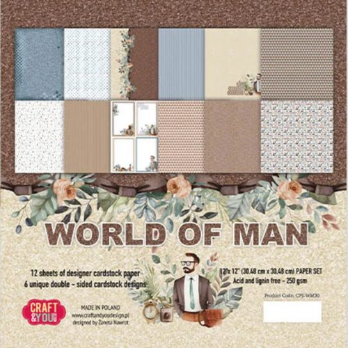 Craft & You Design – World of Man paperilajitelma 30 x 30 cm
