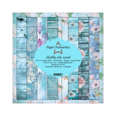 Paper Favourites – Shabby Chic Wood paperilajitelma 15 x 15 cm