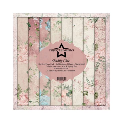 Paper Favourites – Shabby Chic paperilajitelma 15 x 15 cm