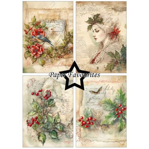 Paper Favourites – Vintage Holly paperilajitelma A5 - Bild 3