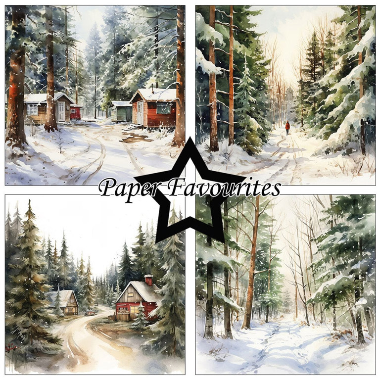 Paper Favourites – Winter Forest paperilajitelma 15 x 15 cm - Image 3
