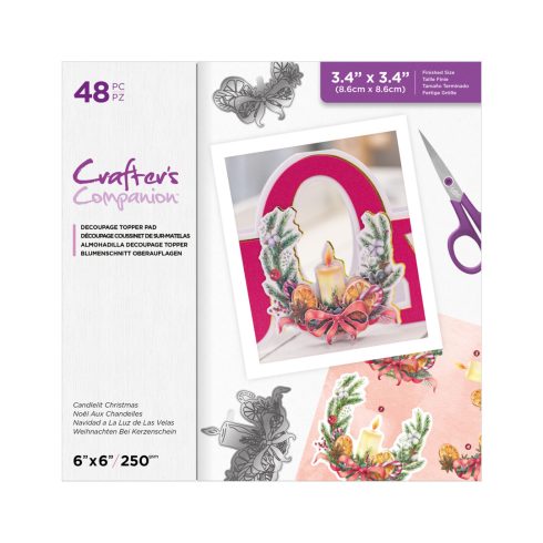 Decoupage Topper Pad CANDLELIT CHRISTMAS – 3D paperilehtiö