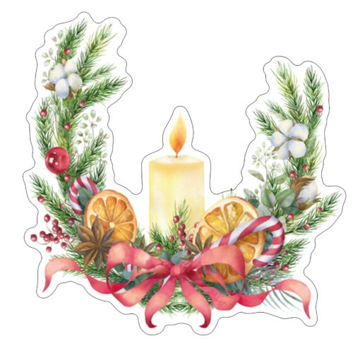 Decoupage Topper Pad CANDLELIT CHRISTMAS – 3D paperilehtiö - Image 2
