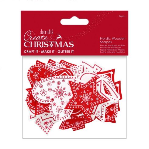 Nordic Wooden Shapes – Joulukuviot lajitelma (24kpl)