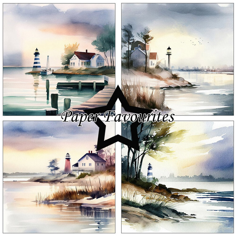 Paper Favourites – Coastal paperilajitelma 15 x 15 cm - Image 2