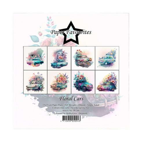 Paper Favourites – Floral Cars paperilajitelma 15 x 15 cm