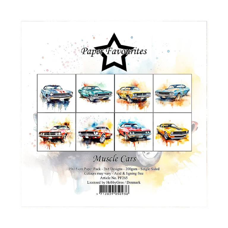 Paper Favourites – Muscle Cars paperilajitelma 15 x 15 cm