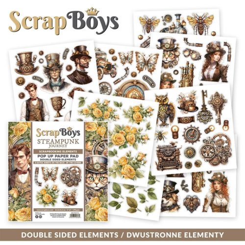 ScrapBoys – Steampunk Journey Pop-up Elements 15 x 15 cm - Image 2