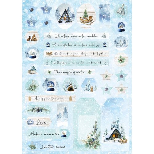 Studio Light DIY Block – Winter Scene paperilehtiö A4 - Image 3