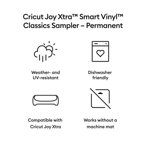 Cricut Joy Xtra Smart Vinyl Permanent Classics Elegance 9,5" vinyylilajitelma - Image 3