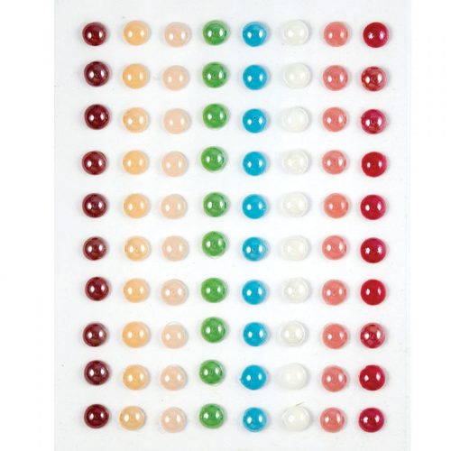Candy Christmas Enamel Dots – Puolihelmet liimataustalla 5mm - Bild 2