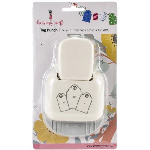 Dress My Craft Round Tag Punch – Kuviolävistäjä pakettikortti