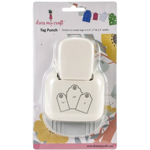 Dress My Craft Round Tag Punch – Kuviolävistäjä pakettikortti
