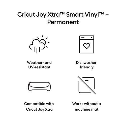 Cricut Joy Xtra Smart Vinyl Permanent 9,5" punainen vinyyli - Image 3