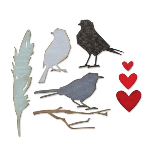 Sizzix Tim Holtz Thinlits stanssi – VAULT LOVEBIRDS - Bild 2
