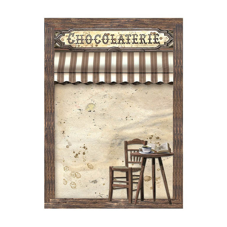 Stamperia riisipaperi – Coffee and Chocolate Backgrounds Rice Paper 8kpl (A6) - Image 8