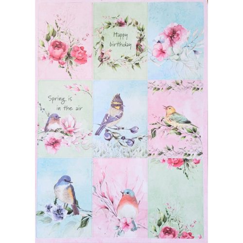 Studio Light Die-Cut Designer Paper Pad – Spring Birds paperilehtiö A4 - Image 5