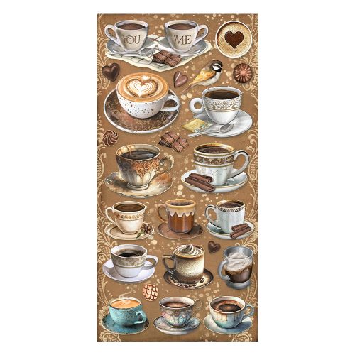 Stamperia – Coffee and Chocolate Collectables leikekuvat 15 x 30 cm - Image 2