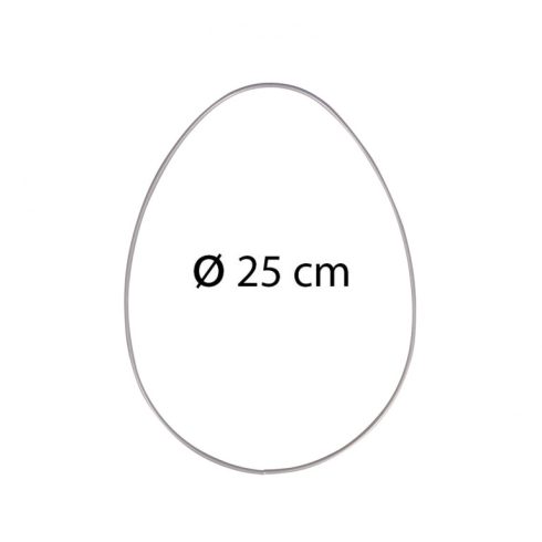 Metallimuna 25 cm kranssipohja harmaa