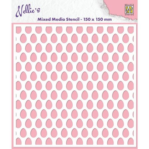 Nellie’s Choice Mixed Media Stencil sapluuna – Eggs