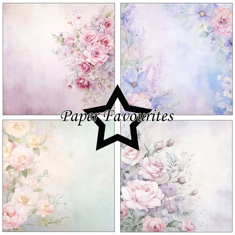 Paper Favourites – Watercolor Floral paperilajitelma 15 x 15 cm - Image 3