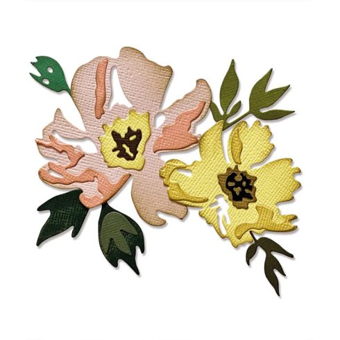 Sizzix Thinlits stanssi – BRUSHSTROKE FLOWERS 1 2